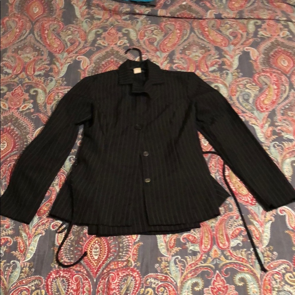 Black & White pinstriped Pant suit